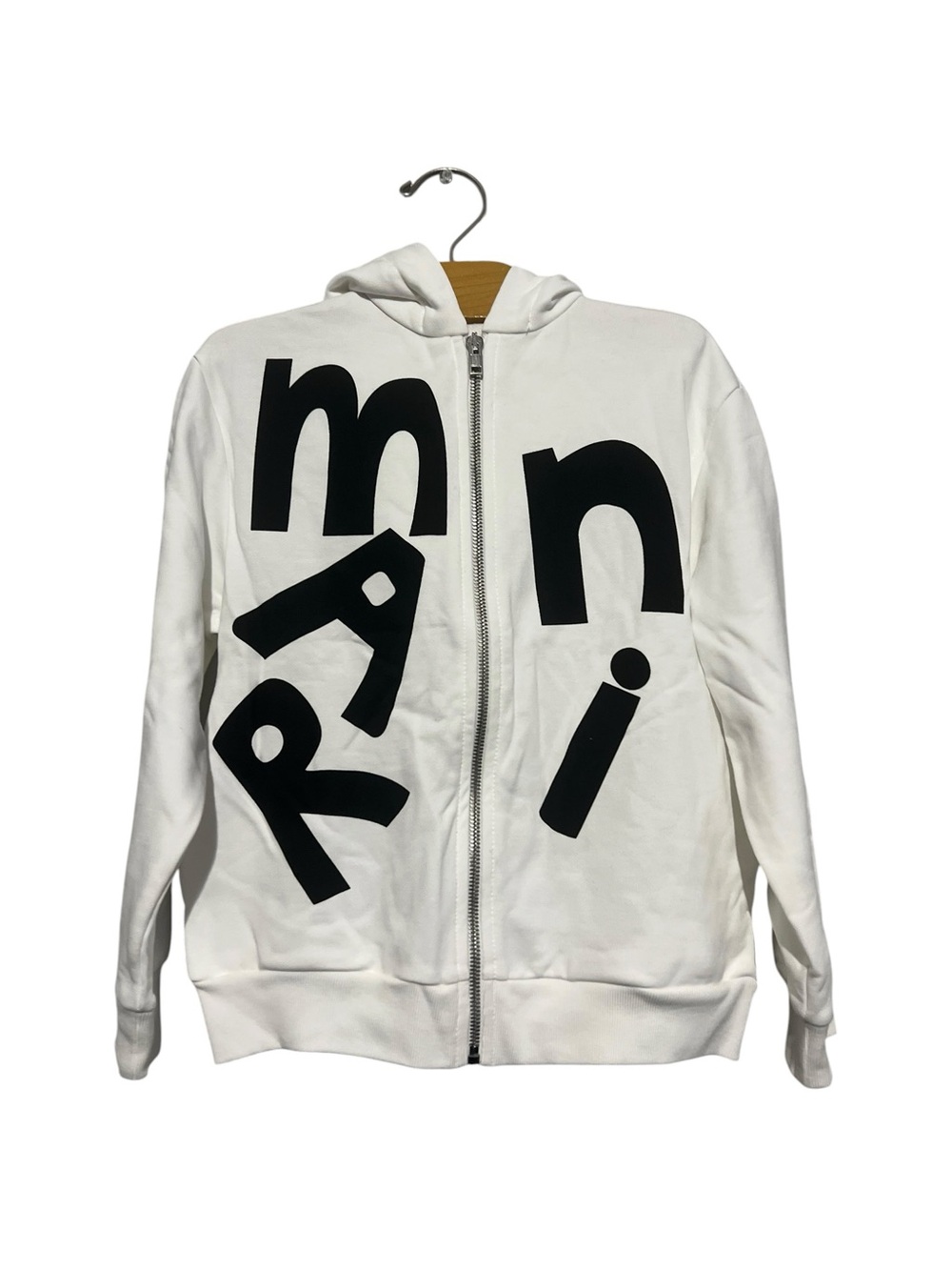 Marni White Hoodie Kids Size 7 White Black Full Zip - Picture 3 of 8